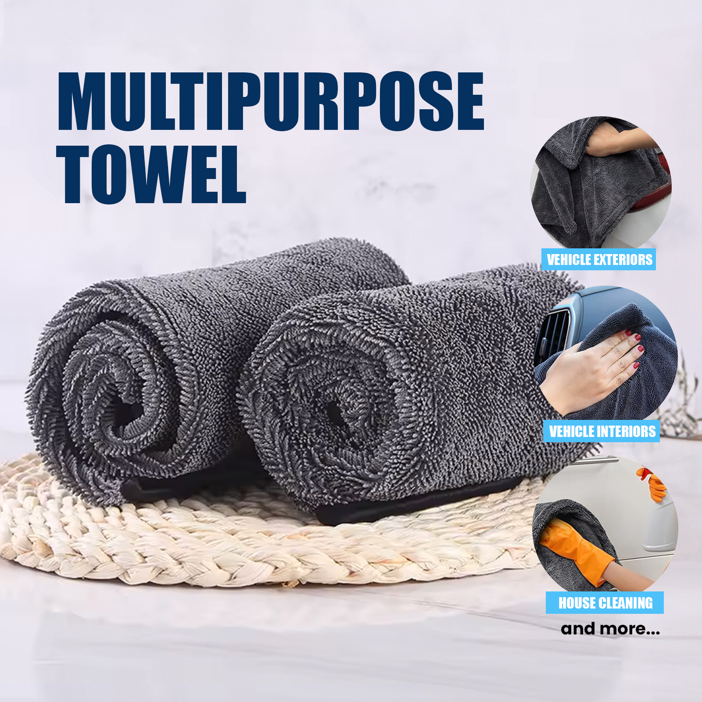 5 Units Twist Drying Towel Super Absorvent 600GSM