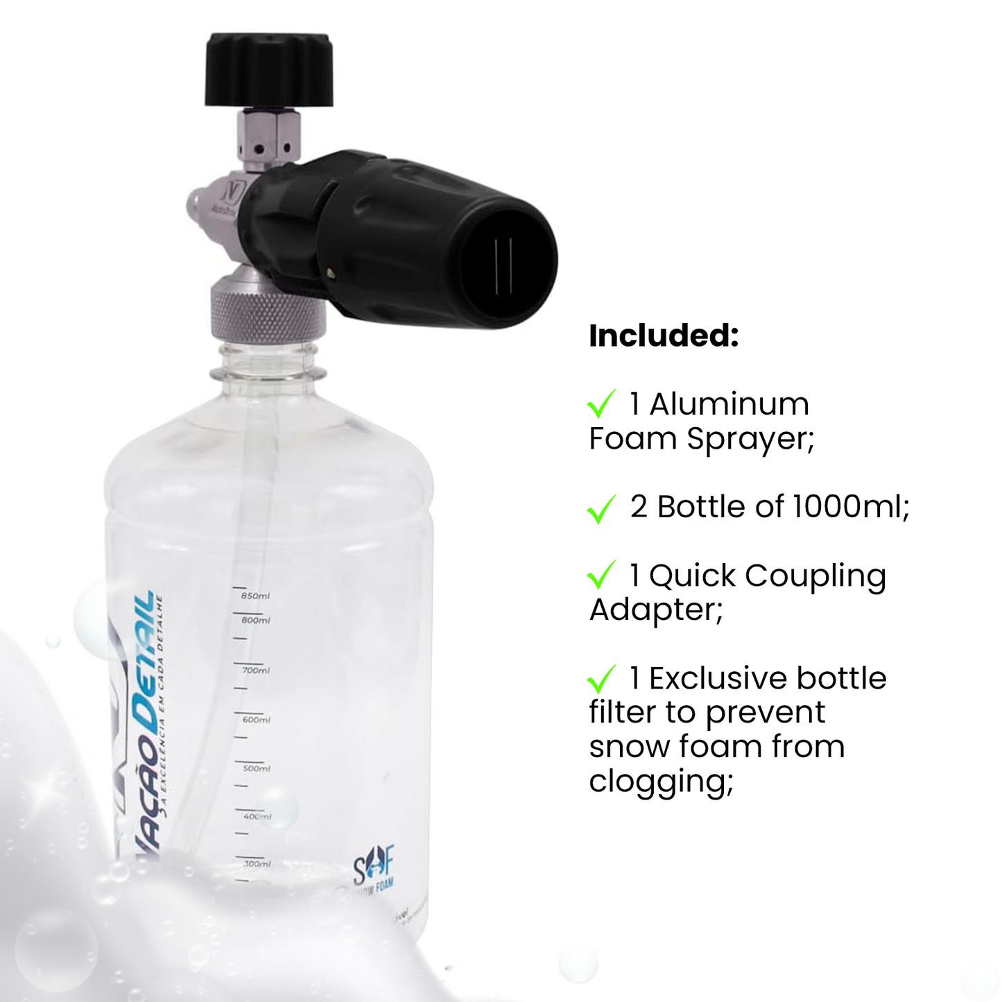 Snow Foam Cannon Aluminum Black